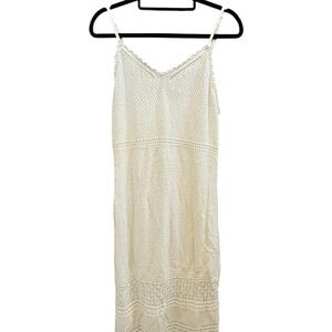 White crochet sleeveless dress Freshman 1996 size Large